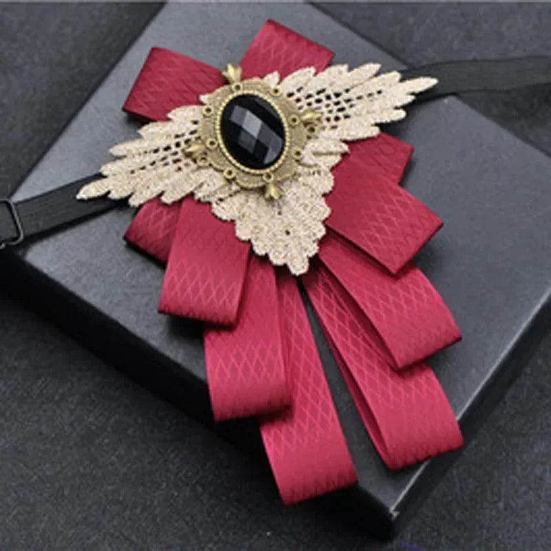 Hochzeits-Set 2025: British New Fashion Men's Wedding Performance Groom - Wedding-Party Flower Collar Bow Tie Pocket Towel Square Set Men Accessories Collection