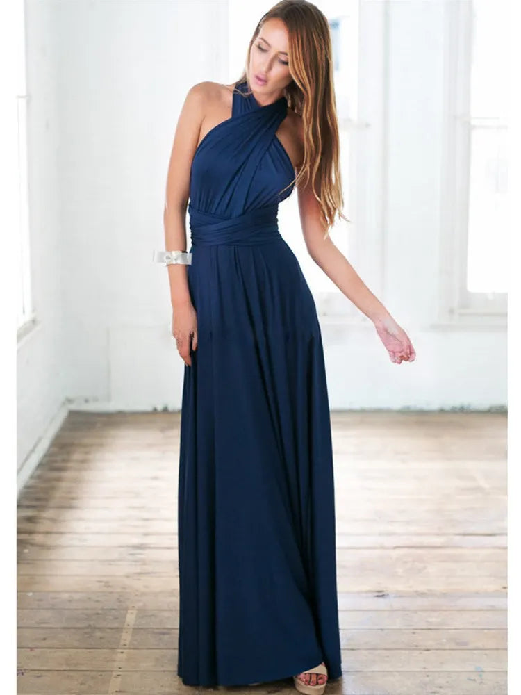Sexy Women Boho Maxi Club Dress Red Bandage Long Dress Party Multiway Bridesmaids Convertible Infinity Robe Longue Femme