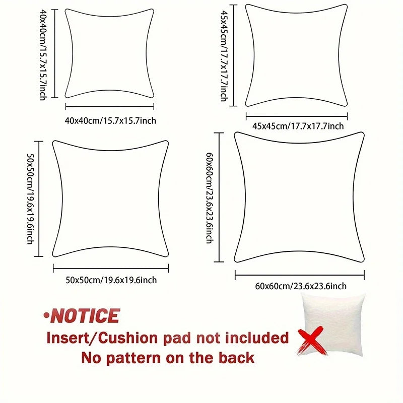 4-piece Christmas pillowcase set - a rustic holiday decoration suitable for sofas, bedrooms, and living rooms.