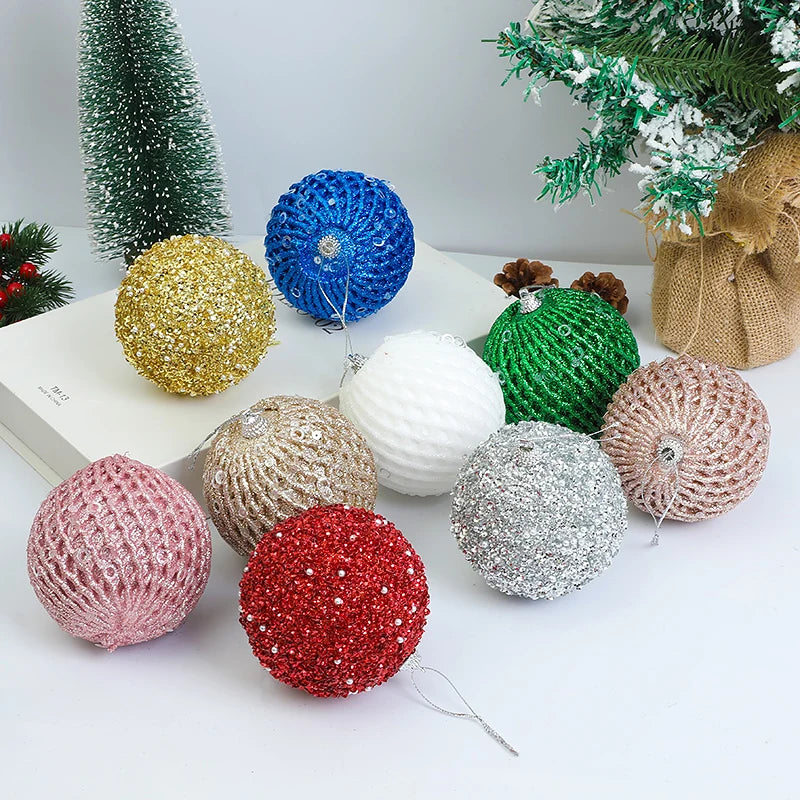 Jinghaohappy Christbaumkugeln - 12 Stück Kunststoff 6 Zentimeter