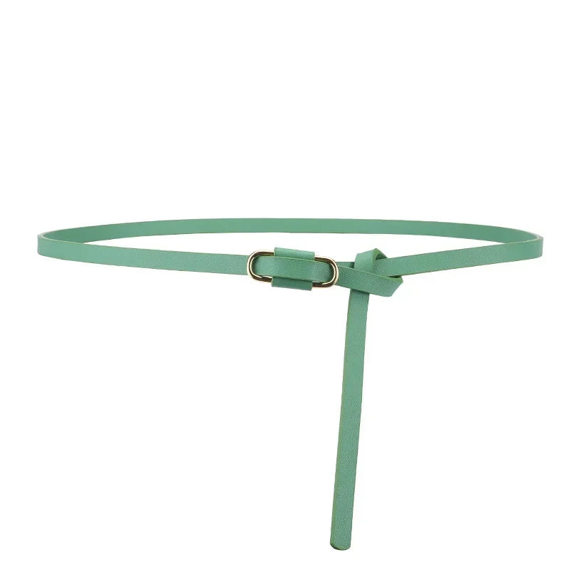 Metal Buckle Thin Stretchy Waist Belt Striped Elastic Waistband Elegant Women Girdle Female Belt Fashion Apparel Accessories New