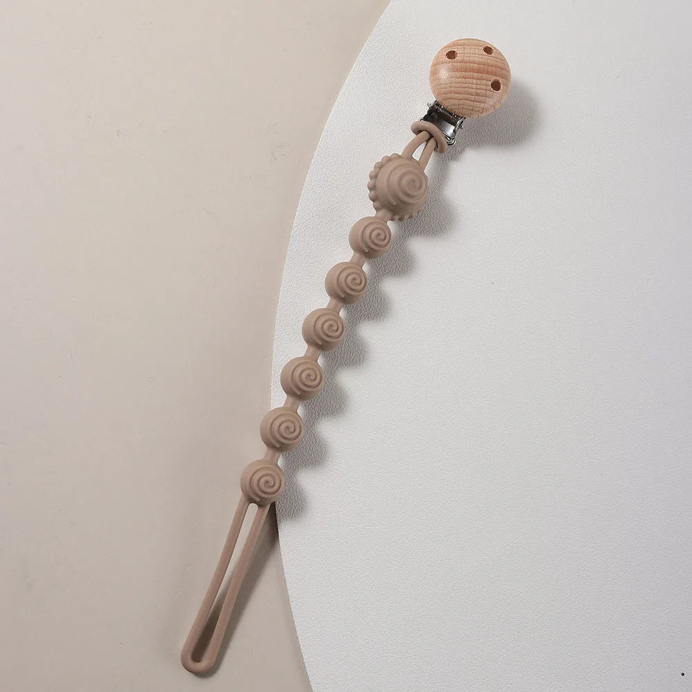 silicone Pacifier Clip Baby cartoon circle cute pacifier Chain for Newborn Teething Soother Dummy Clips beaded