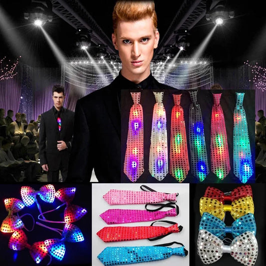 ZhejiangChoice LED Fliegenbinder - Pailletten Polyester