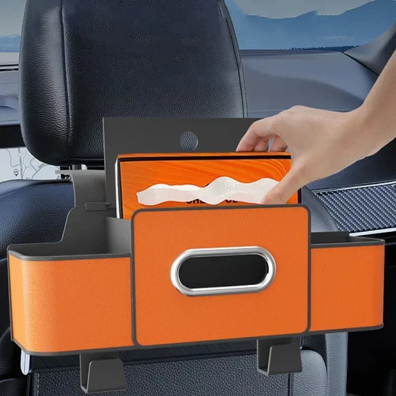 Multifunktion Auto Rücksitz Organizer Leder Innenraum Aufbewahrungstasche Auto Hängebox Für Verstauen Ordentlich Mit Handy Tissue Becherhalter