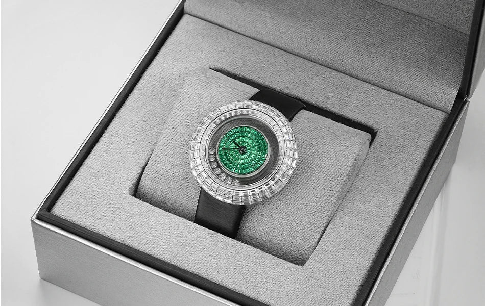 Women fashion crystal quartz wristwatch elegant bracelet ladies gift