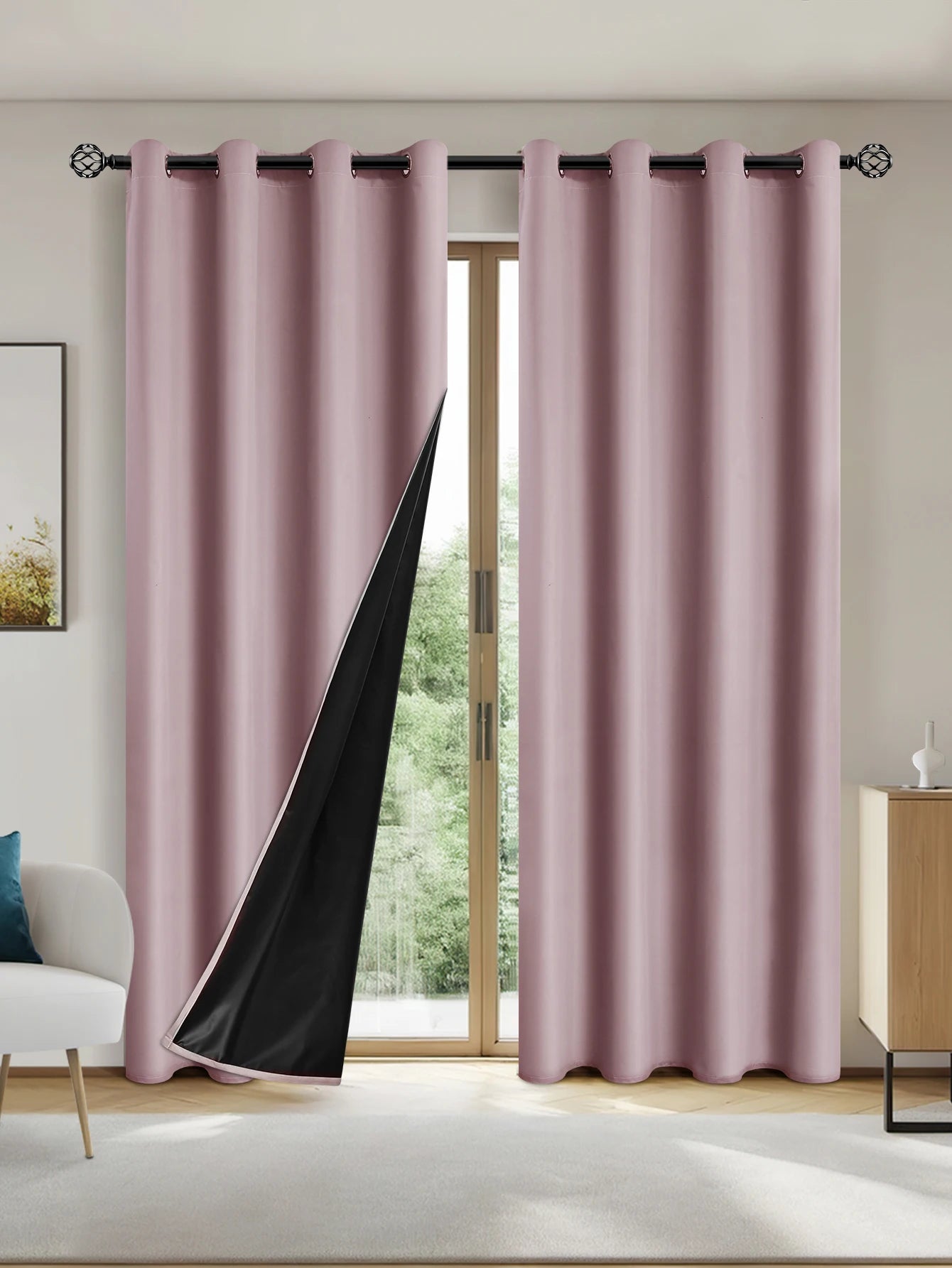 ZhejiangChoice Vorhang Einfarbig - Blackout 140x260