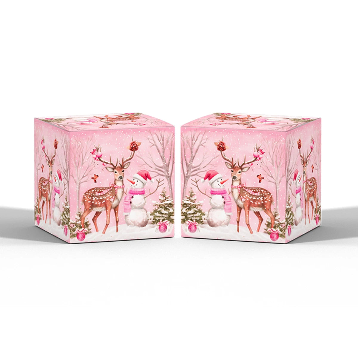 WEIGAOCN Weihnachts Box Pink Santa Kompakt - Inhalt 6/12 Stück Papier