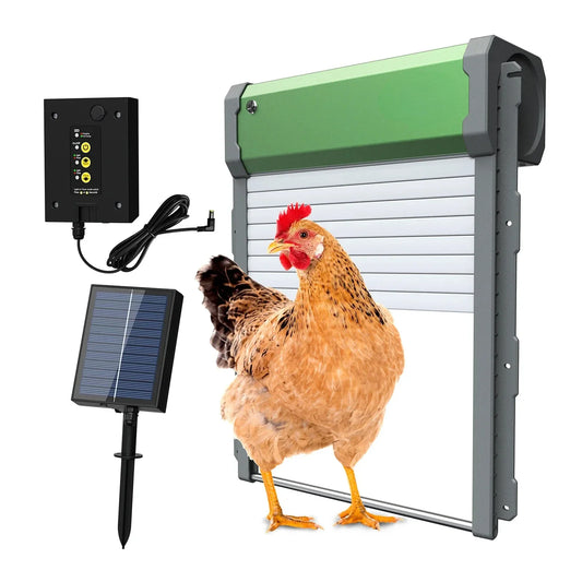 Automatische Hühnerstalltür Solarbetriebenem Aluminiumlegierungs-Hühnerstall mit Timer/Lichtsensor/Remote Control/Manuellem Modus