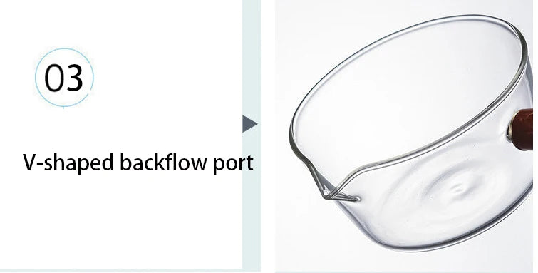 YWDL Milchtopf Glas Holzgriff - 450/650ml Antihaft Herd