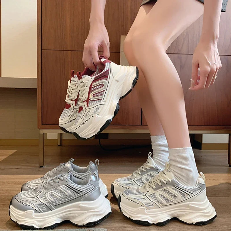 YBQJOO Sneaker Atmungsaktiv - Größe 36-41 Sohle Gummi