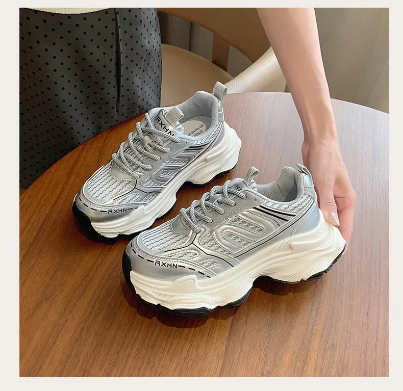 YBQJOO Sneaker Atmungsaktiv - Größe 36-41 Sohle Gummi