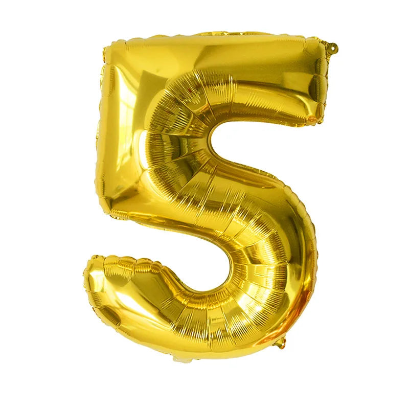 YONGSNOW 32Zoll Zahlenballon - Aluminiumfolie Rosegold