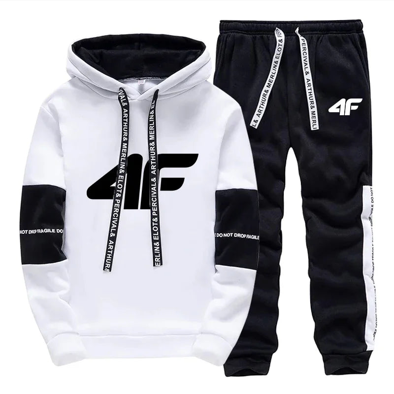 VIPOL Kapuzen-Trainingsanzug Komfort - Polyester M L