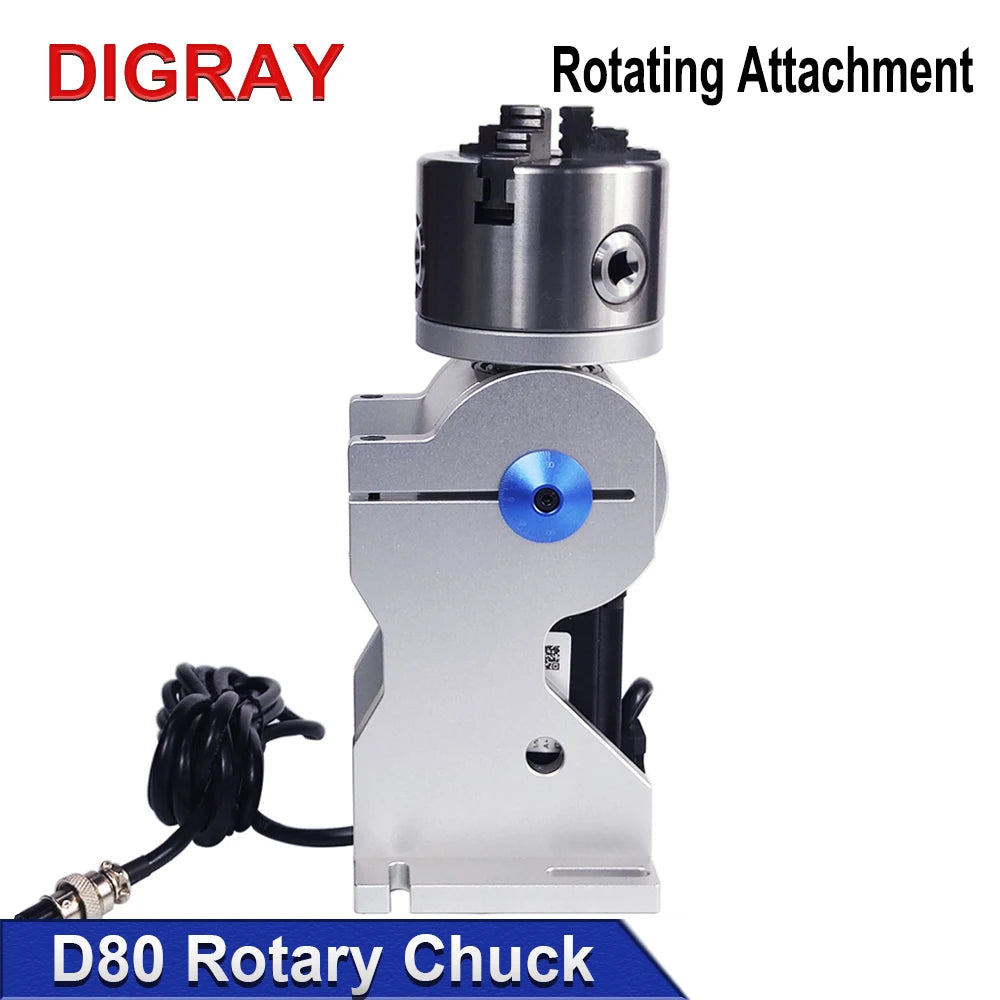 DIGRAY Rotary Befestigung RA-D80A Rotary Gerät mit Drei Chuck +DM5042 Treiber für UV CO2 & Faser Laser Markierung Maschine