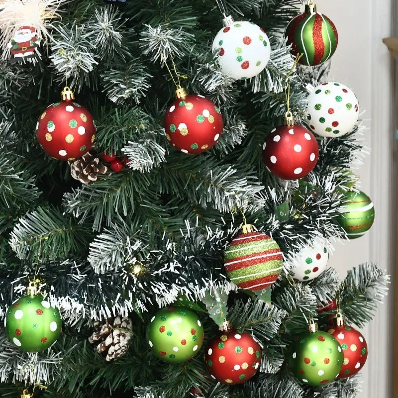 Choice Weihnachtskugeln Glitzernd - 6 Stück Kunststoff Klein