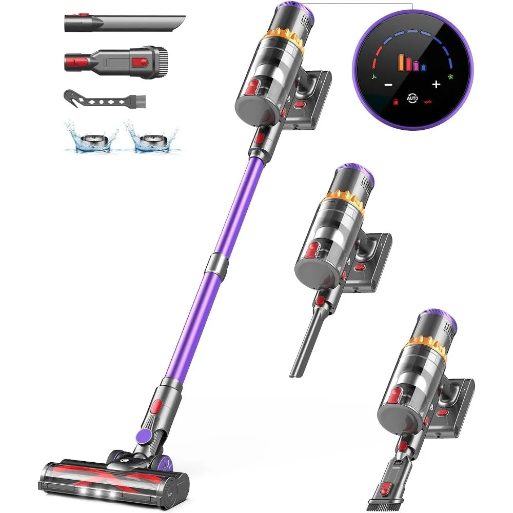 Staubsauger 2025: 550W Cordless 45Kpa Stick - Smart Display 65Mins Collection