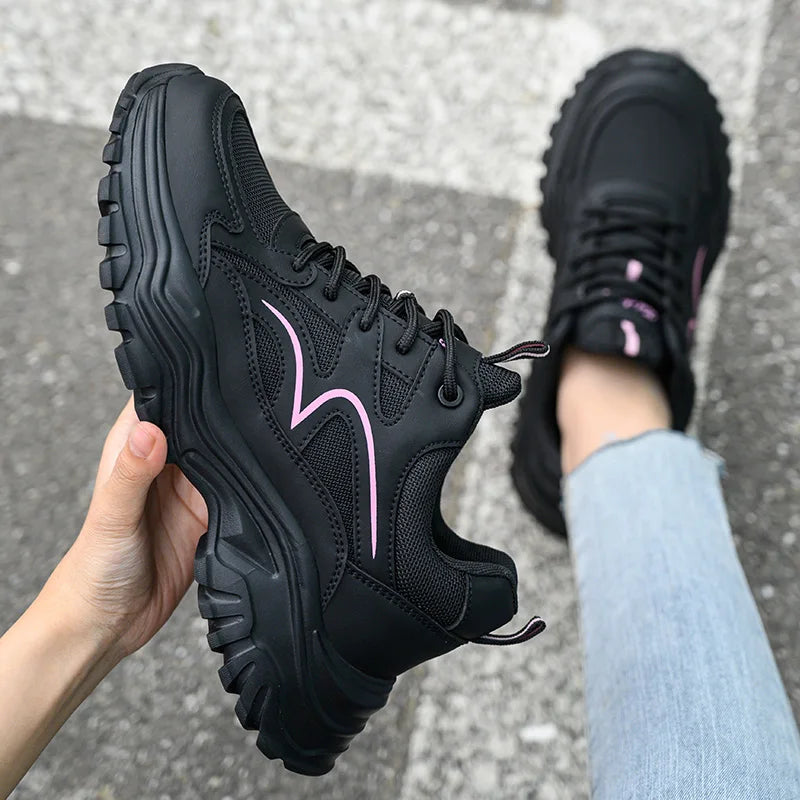 New Fashion Women Safety Shoes For Work Safety Boots Breathable Steel Toe Puncture Proof Sport Work Sneakers Slip-resistant