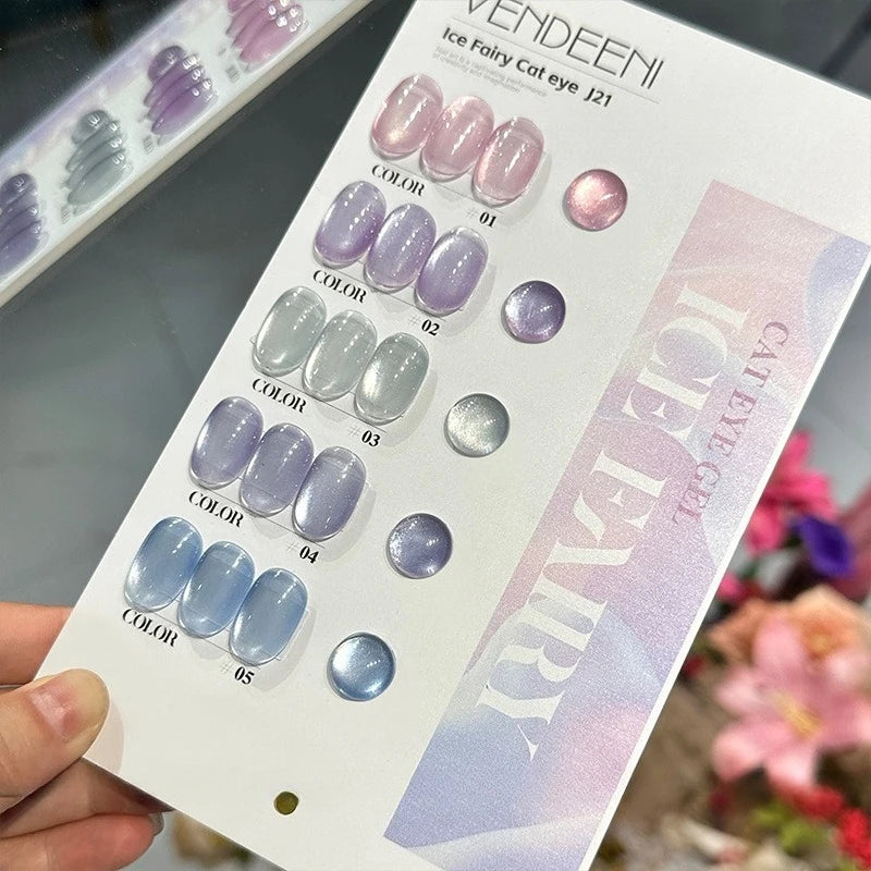 For Manicure Cat Eye Magnetgel - 5er Set 15ml UV Glitzer