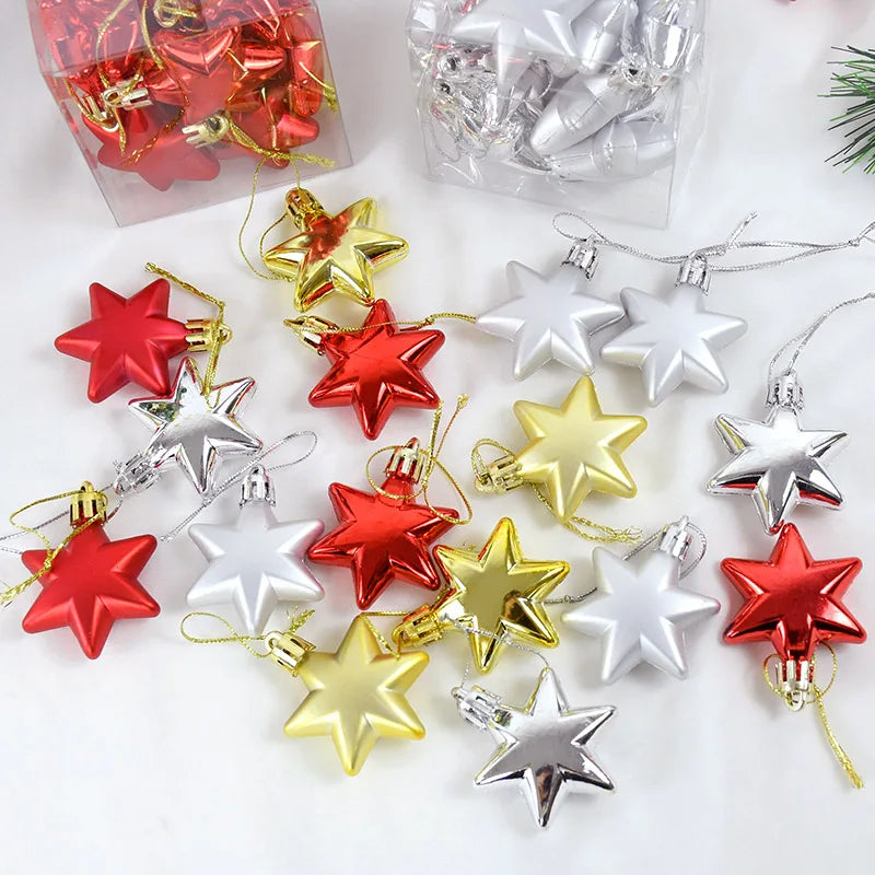 Choice Weihnachtskugeln Stern Gold - Kapazität 12 Stück Größe Ca.4 cm