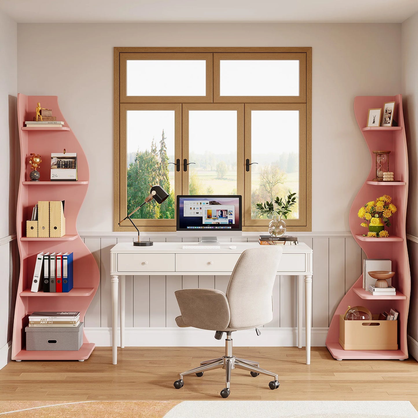 Tribesigns Bücherregal Eckregal 5-stufig Pflanzenständer Wohnzimmer