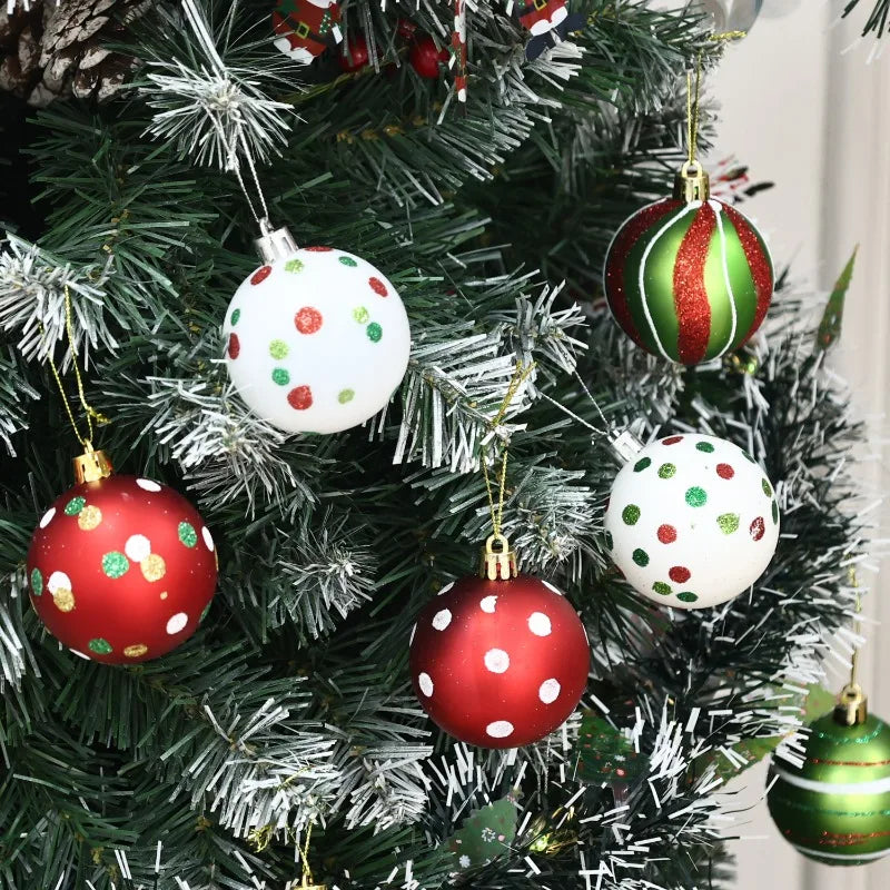 Choice Weihnachtskugeln Glitzernd - 6 Stück Kunststoff Klein