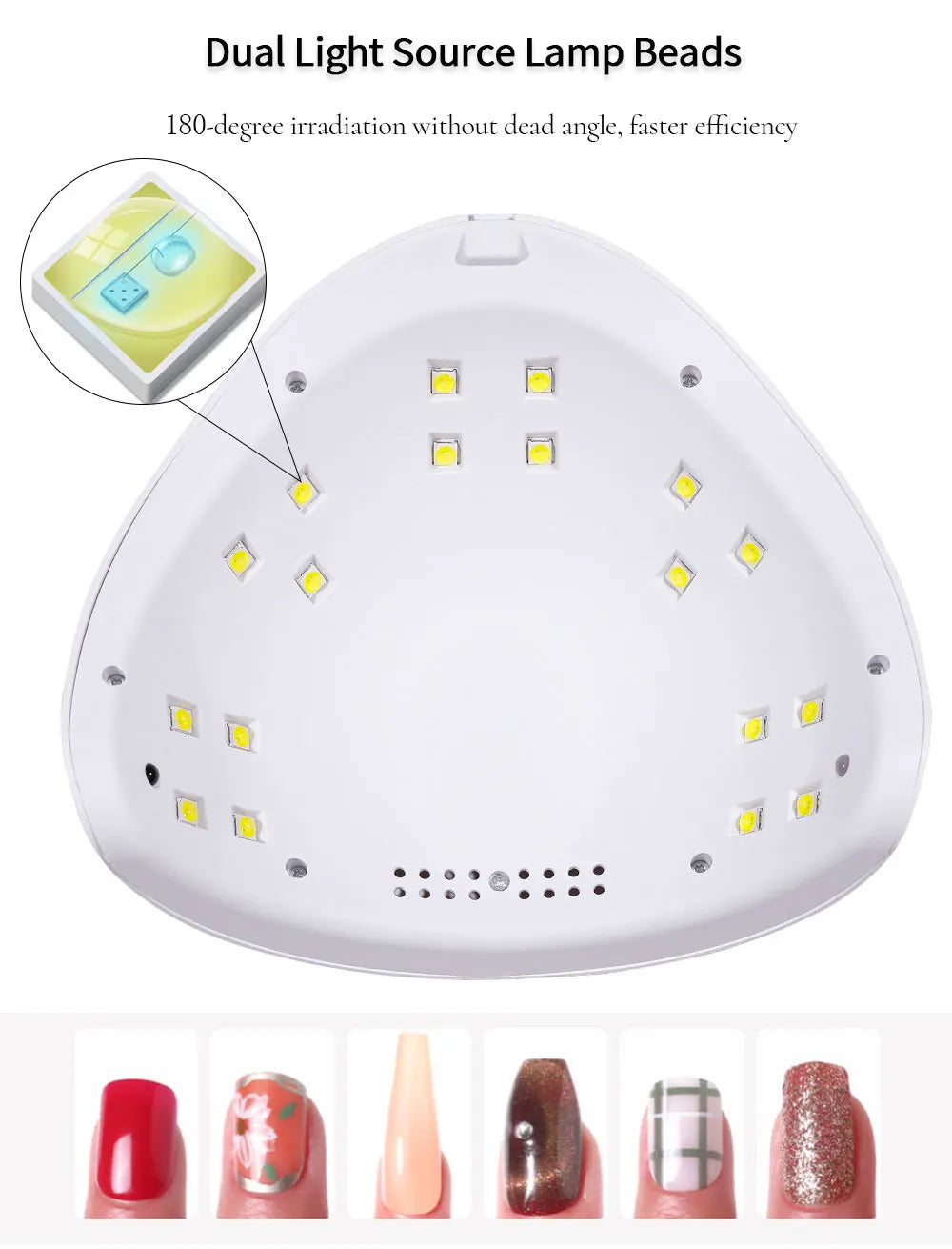 LULAA 18 UV LEDs Gel Nail Drying Lamp Mini LED Screen Nail Phototherapy Machine Professional Manicure Tool Salon Equipment