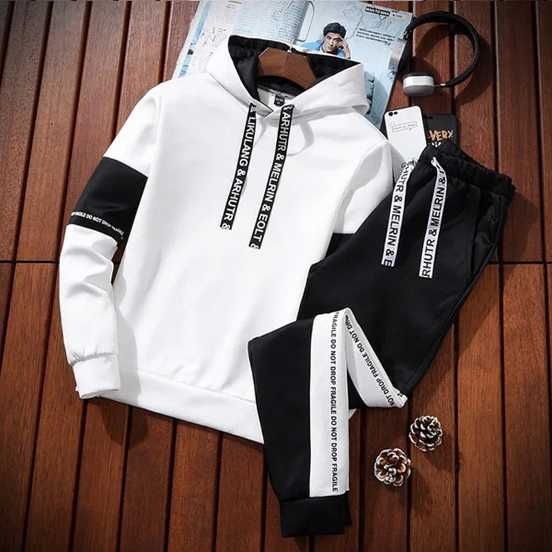 Fudong Trainingsanzug Kapuze - Polyester Herbst Winter L