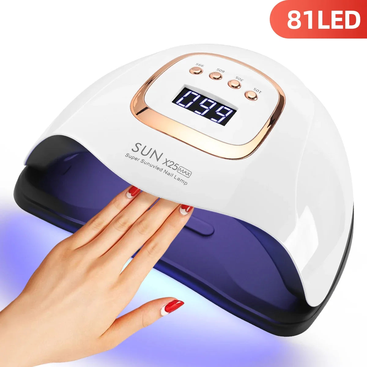 ProNail 380W UV Lampe Bewegungsmelder - 81 LEDs 38cm