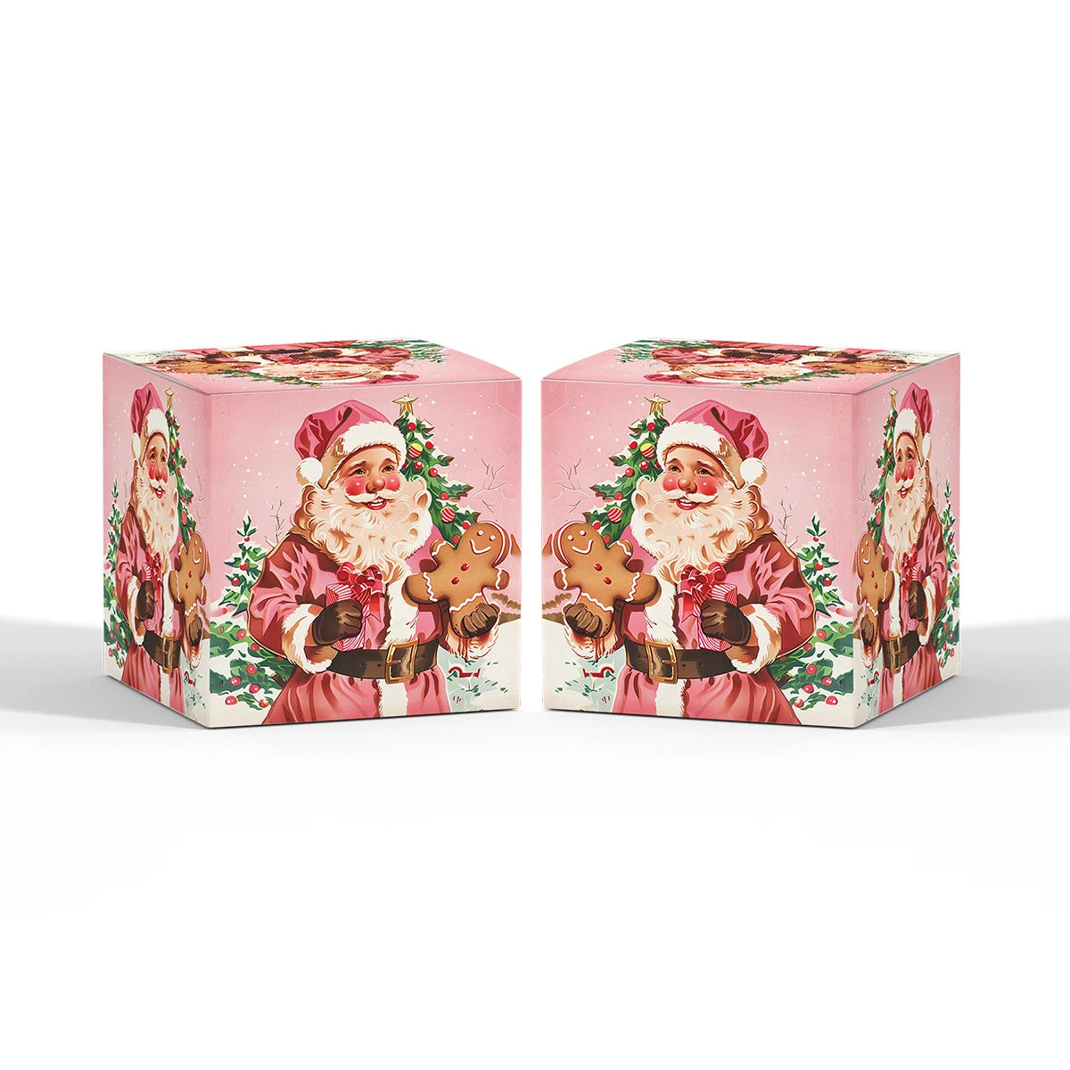WEIGAOCN Weihnachts Box Pink Santa Kompakt - Inhalt 6/12 Stück Papier