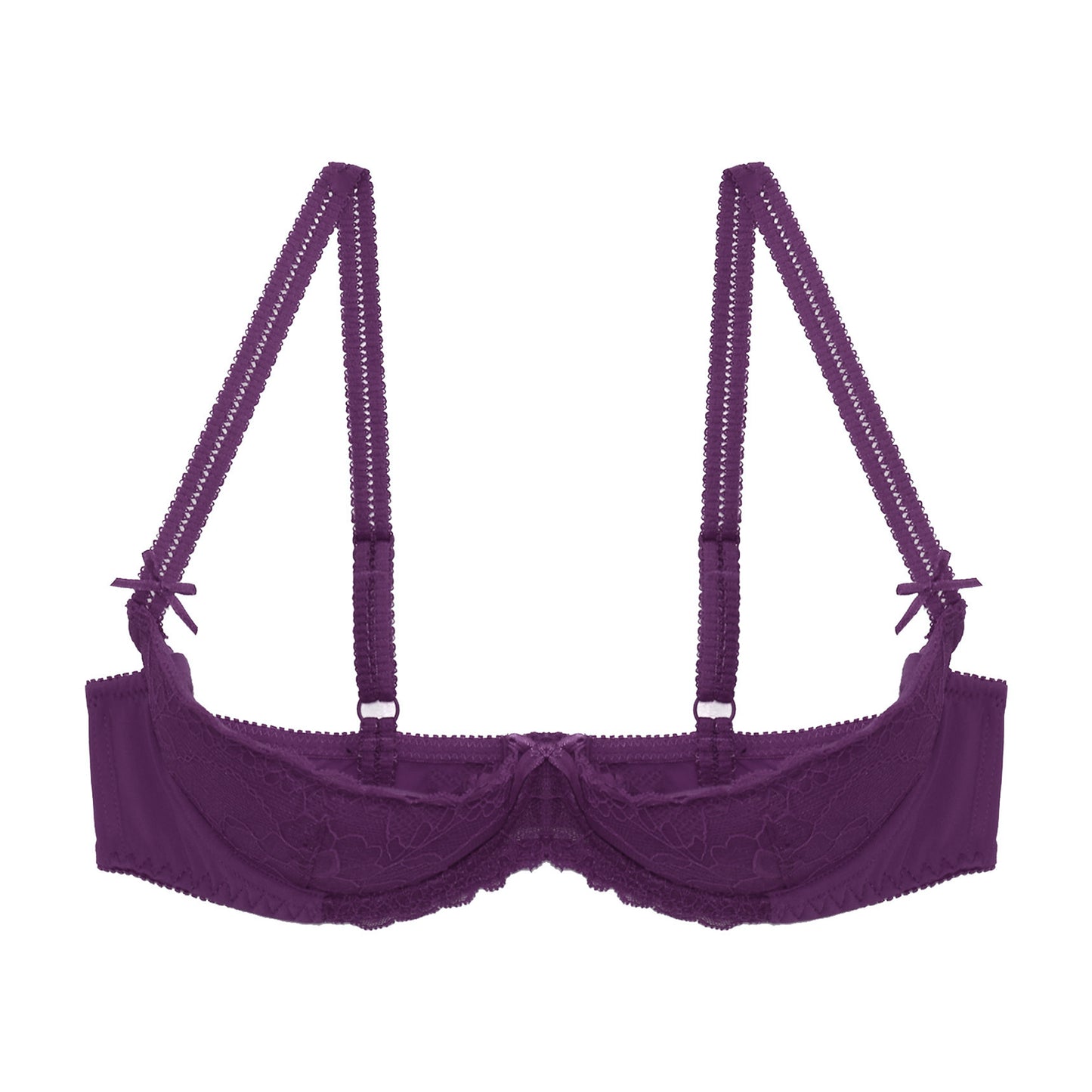 Sutien elegant pentru femei, cu 1/2 cupă, cu întăritură, push-up, dantelă, cu căptușeală, bandană, bretele reglabile, lenjerie intimă, spate cu cârlig, bustieră