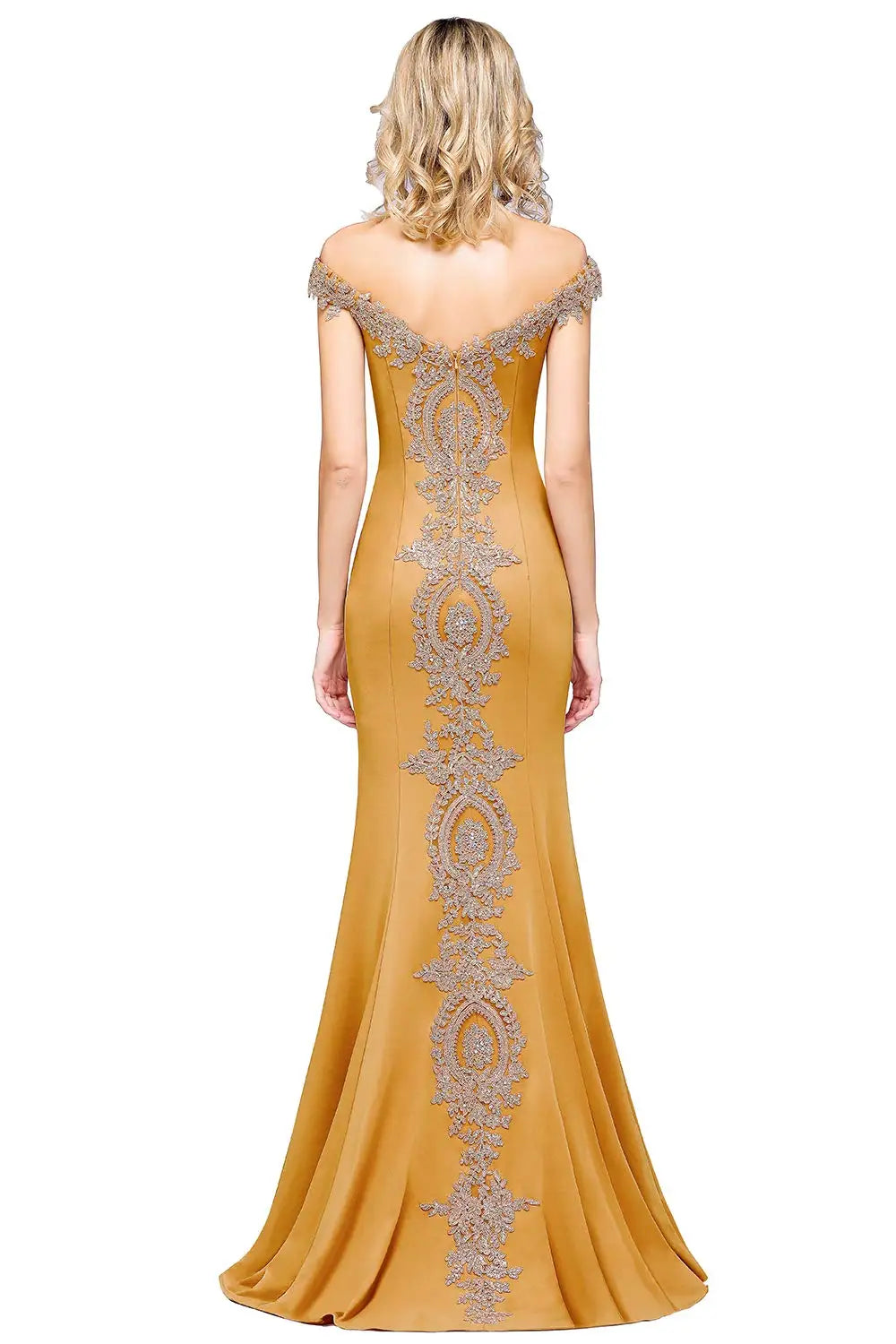 Women Mermaid Bridesmaid Dress For Wedding Party Long Lace Applique Off Shoulder Evening Prom Formal Gowns Floor Length Vestidos