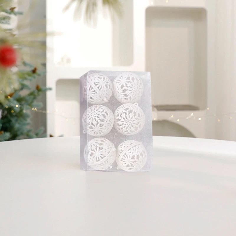 Choice Weihnachtskugeln Glitzer - Durchmesser 6 Zentimeter, 6 Stück