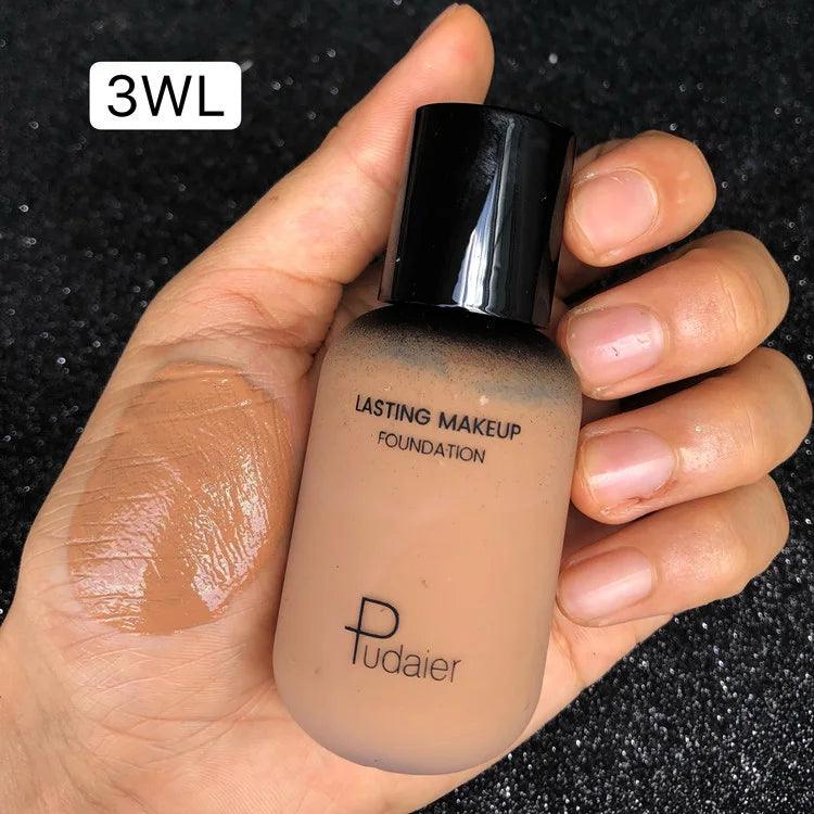 Face liquid foundation makeup waterproof base whitening cover dark circle