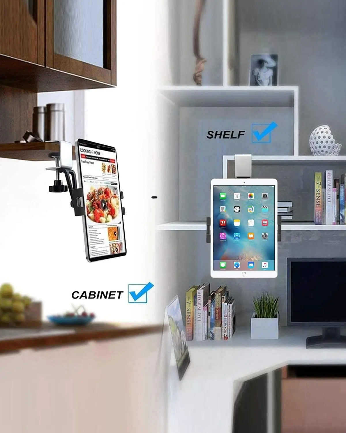 YNMIWEIM Kitc Küchen-Tablet-Halter - 4,7–13 Zoll, 4 cm