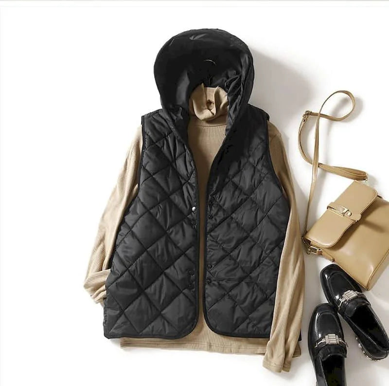 Lumi Koreaner Kapuzenweste - Daunen-Baumwolle, 30–50%