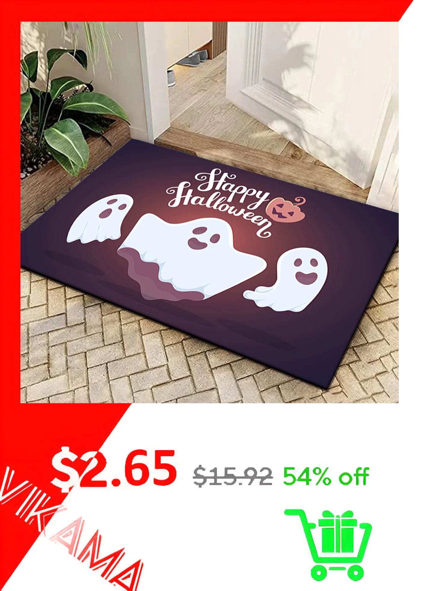 VIKAMA 40*60CM Silk Wool Rug Girls Room Living Room Bedroom Hotel Tie-Dye Cushion Washable Dirt Resistant Carpet