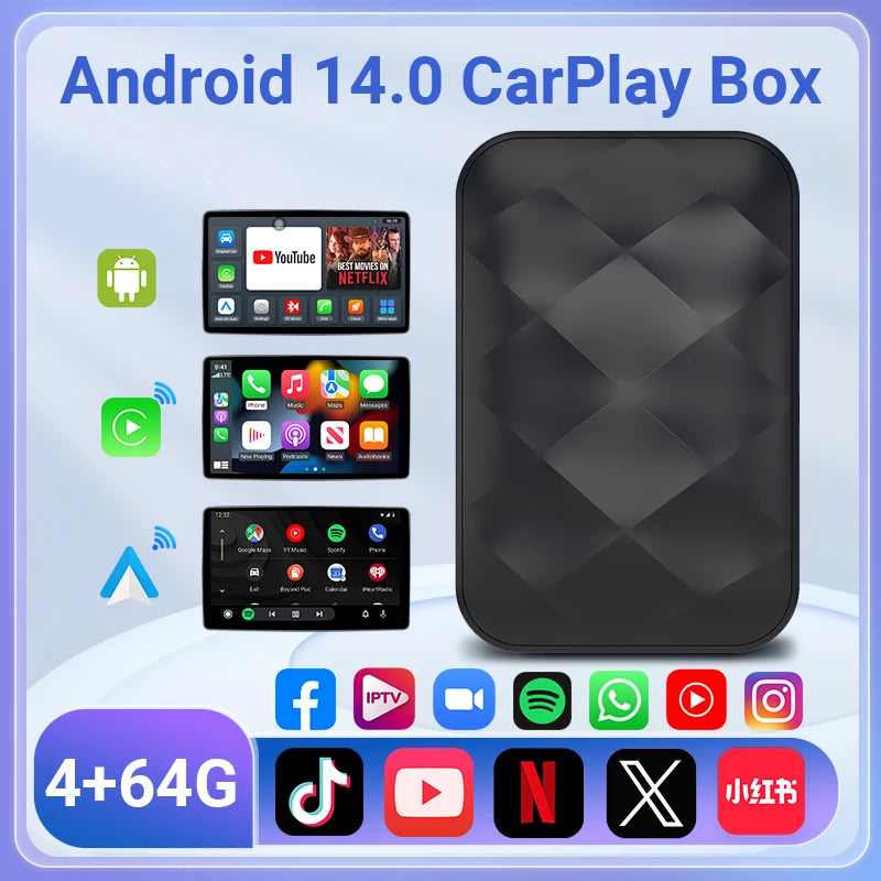 Acodo 3In1 CarPlay AI Box - 32GB 5V Strom Kompakt USB