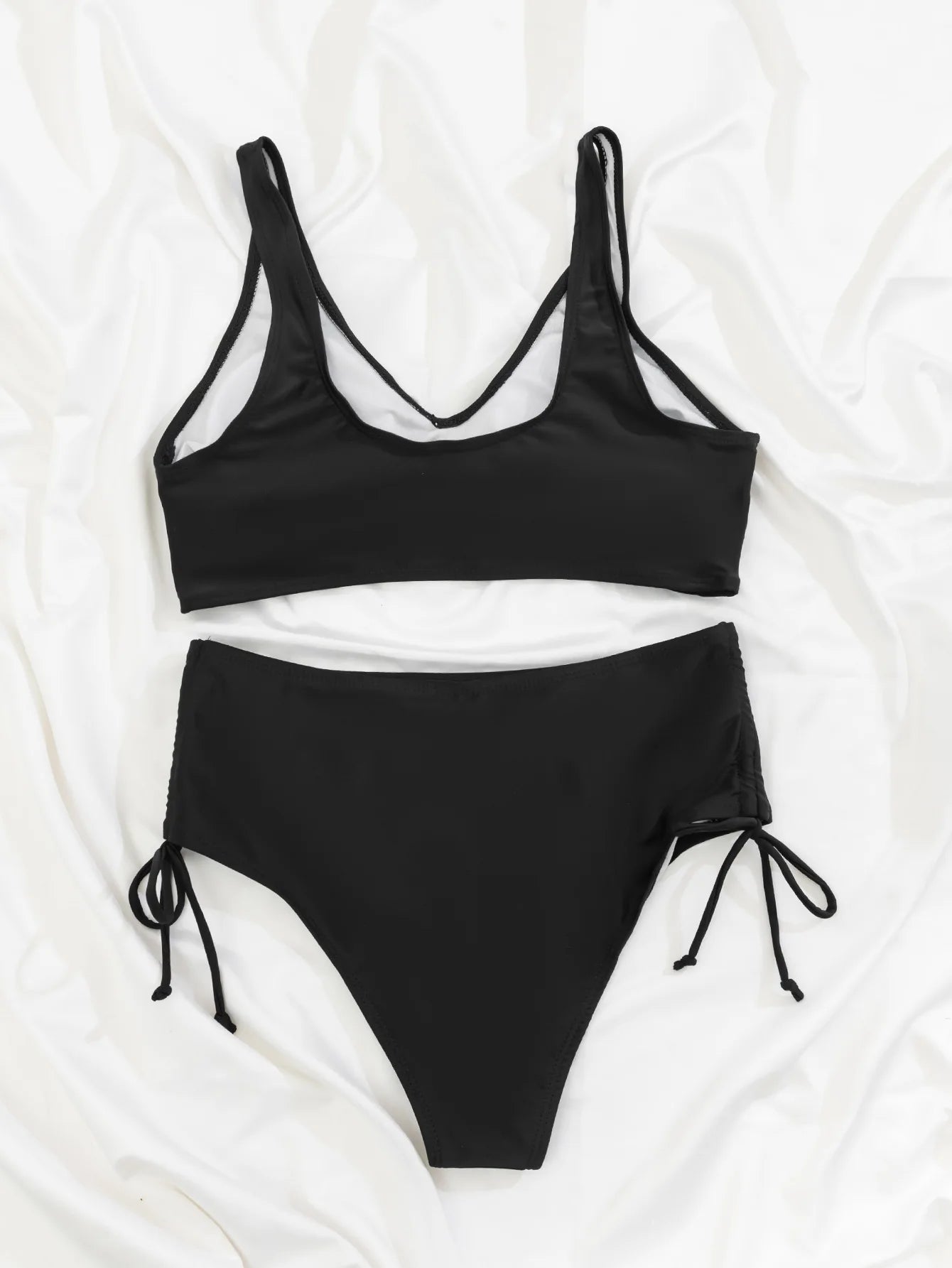 Elegant High Waist Bikini Set: SEAURAL Verbesserte Unterstützung Bandage Wire-Free Support - Schwimmbekleidung Frauen Strappy Floraler Print Zweiteilig