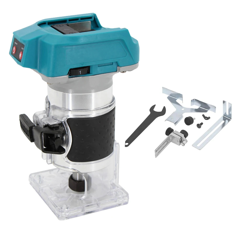 Woodworking Electric Trimmer Brushless Wood Router Wood Trimmer Machine Engraving Slotting Machine for Makita 18V Battery