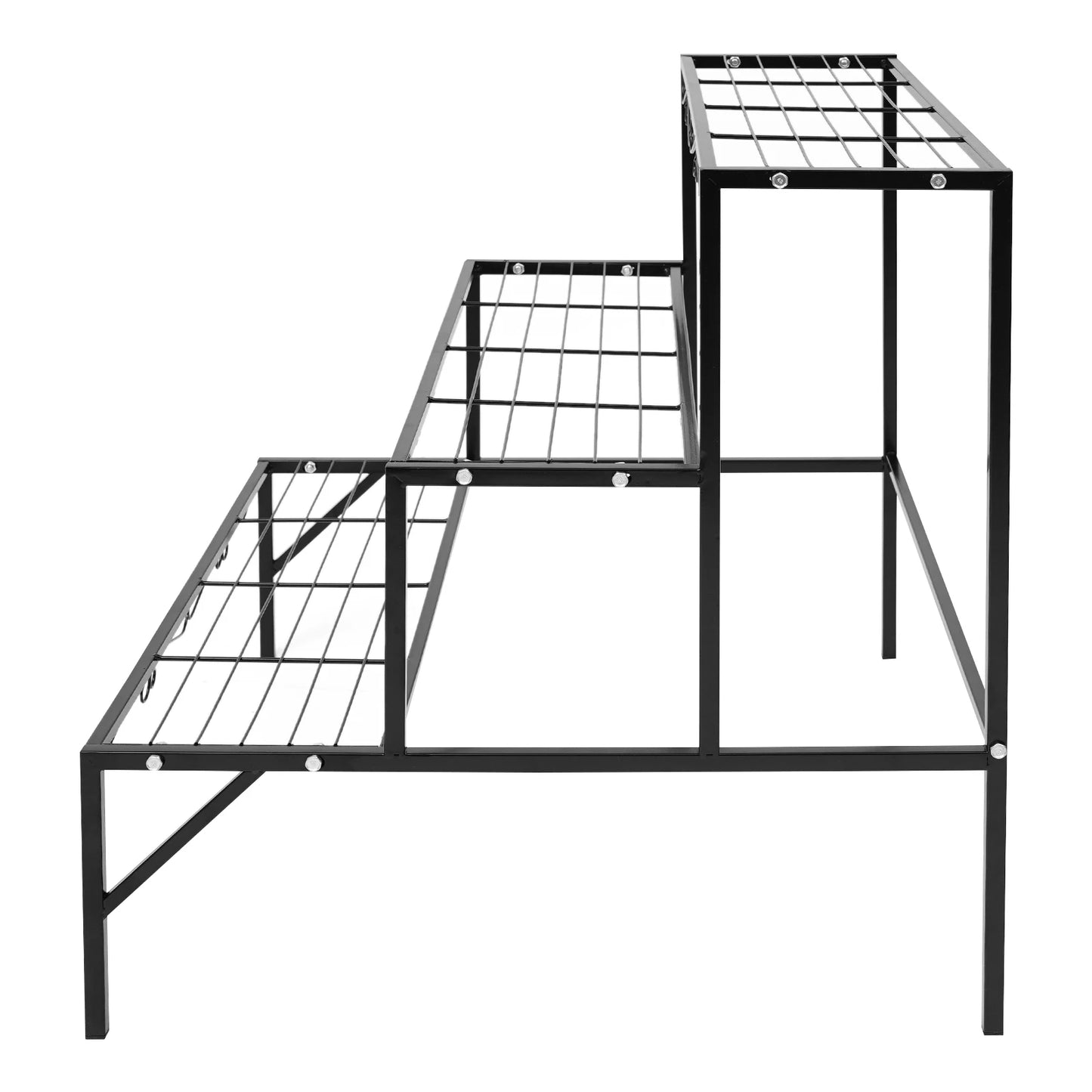 NONE Blumentopf-Präsentationsständer 3-stöckig 70x58x60 cm Metall