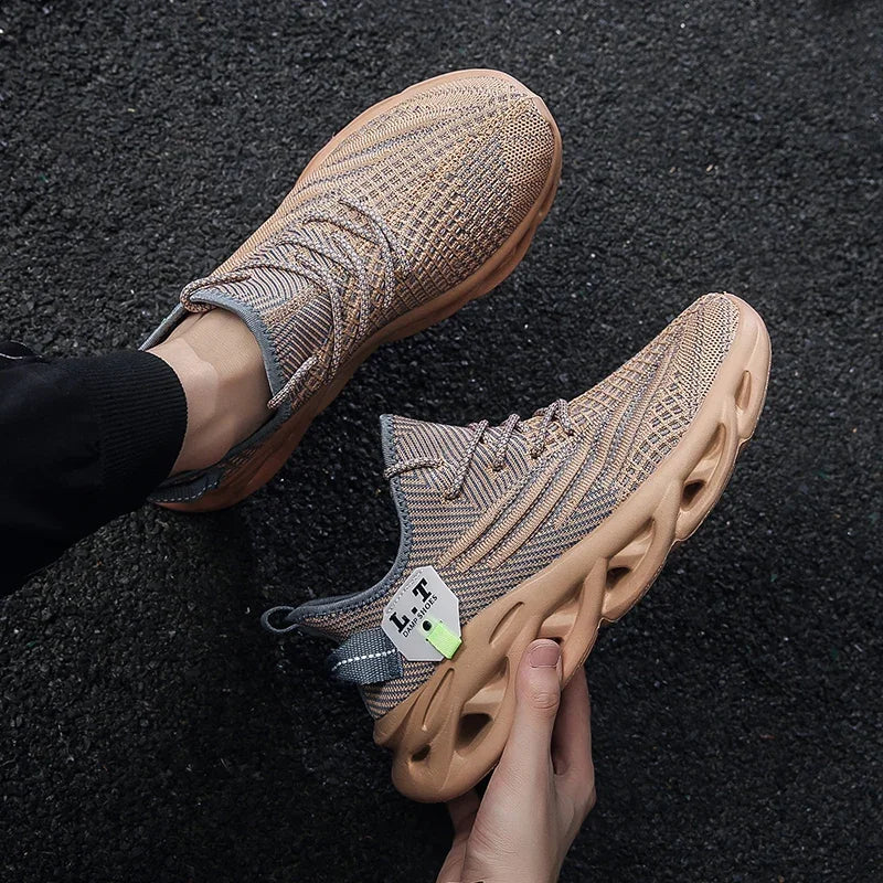 Herren-Sport-Sneaker 2025: YRZL Männer Sport Laufen Schwarz Jogging Schuhe Lässige Sneaker Outdoor Atmungsaktiv Mesh Frauen Leicht Stoßdämpfung Schwarz Tennis Kollektion
