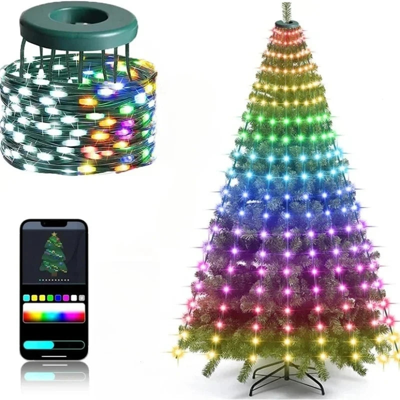 RTONTR LED Lichterkette App Steuerung - Länge 2,1 m, Knopfzellbatterie