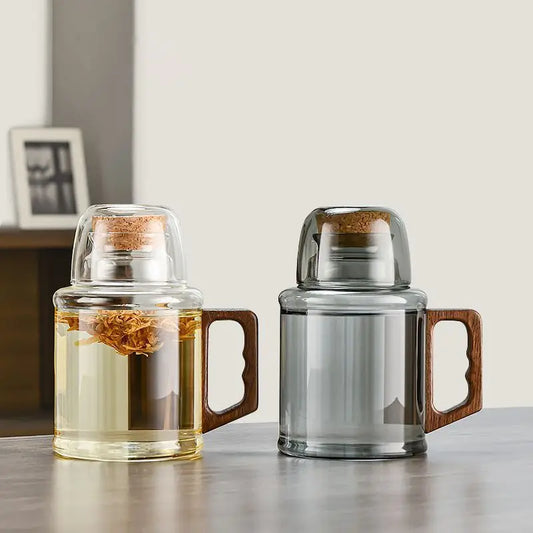 New small warm pot home teapot Glass tea cup mug braised teapot office thermos bottle