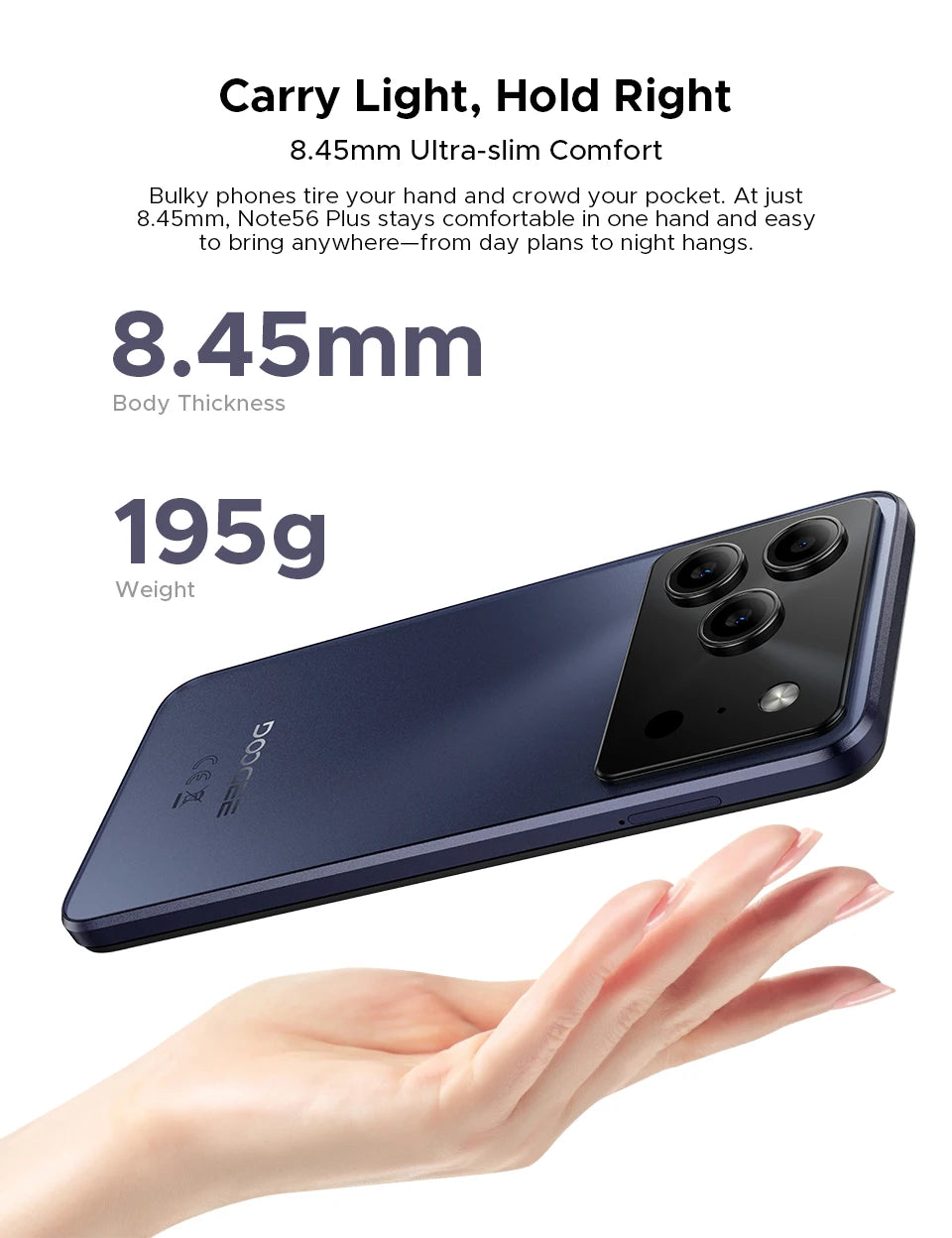 DOOGEE Note56 Plus Großer Akku - 6150mAh, 18W, 6,56 Zoll