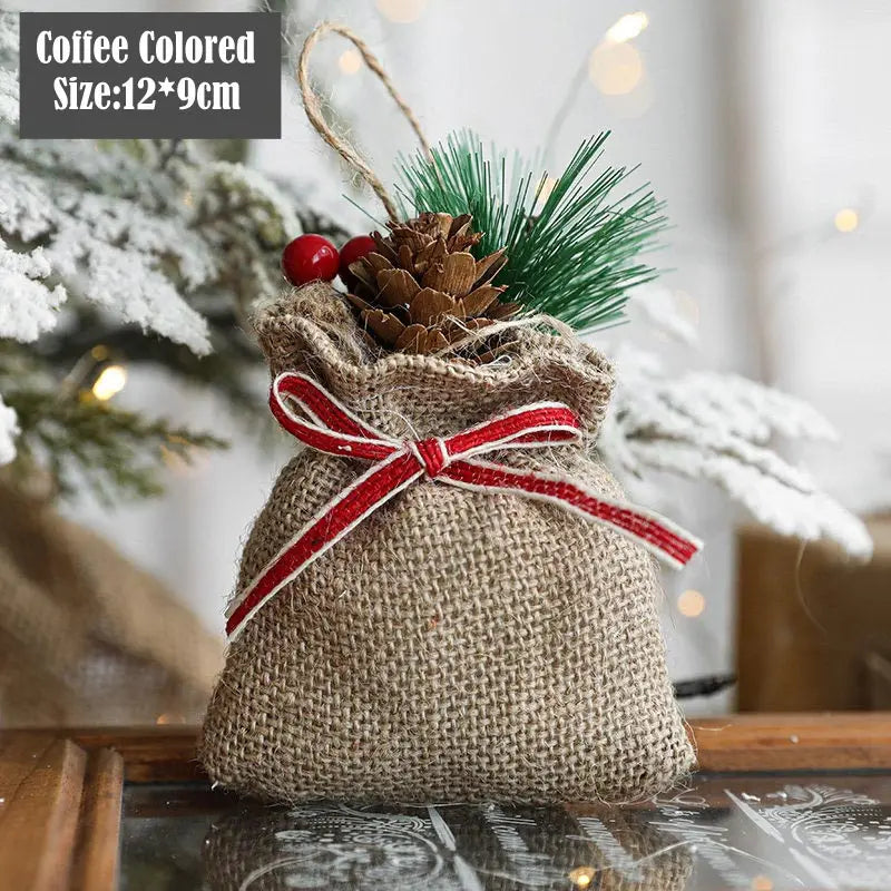 Weihnachtsdekoration, Weihnachtsbaum, Plüsch-Anhänger, Weihnachtsmann, kleine Glocke, Elch, Schneeflocke, Schleife, Stern, Glückstüte, Zuckerstangen-Anhänger