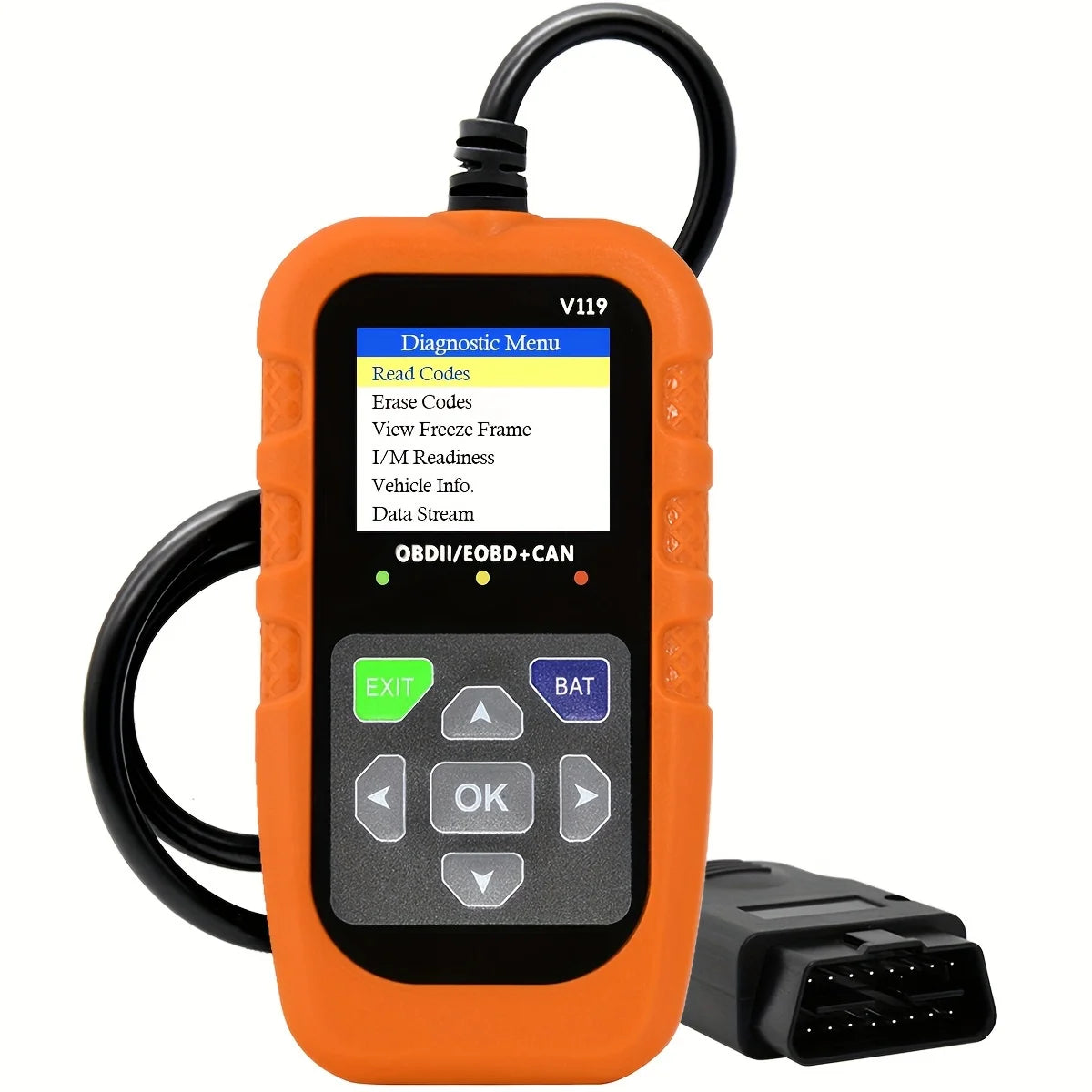 OBD2 Scanner 2025 - Diagnosegerät mit Spannungstester - EOBD CAN Motor Fehlercode Reader Jexiwe Automotive