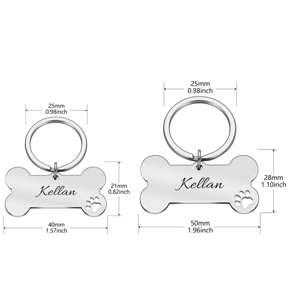 Personalisiert Graviert Katze Hund Pet ID Tag 2025 - Hunde Anti-Lost Halsband Charm - Gravur Pet Name Halsband Welpe Katzen Accessories