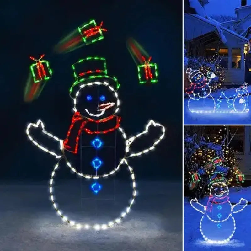 1-3PCS Christmas Glowing Snowman Decoration for Window Display Holiday Scene Decor Festive Ornament Craft Home Décor