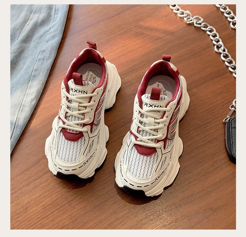 YBQJOO Sneaker Atmungsaktiv - Größe 36-41 Sohle Gummi