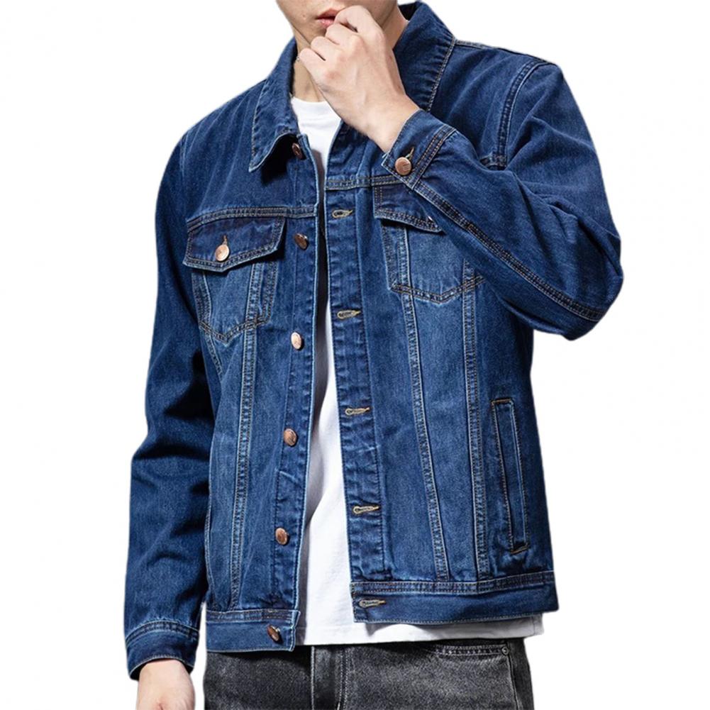 Casual Denim Jacket for Men Coat Single-breasted Cardigan Jacket Men Denim Coat Male Jacket chaquetas hombre куртка мужская